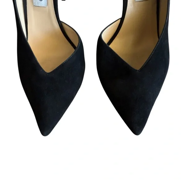 Jimmy Choo Sophia Half D’Orsay Black Suede Pump 39.5 (9.5 US)